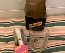 Schweppes Glass and Measuring Cup