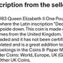 Queen Lizzy 1983 upside down Pound Coin Image 5