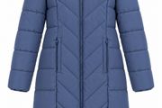 Fransa Blue Quilted Coat
