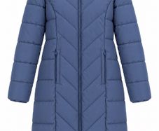 Fransa Blue Quilted Coat