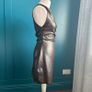 Brown faux leather mini dress. Size M Image 2
