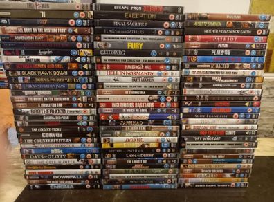 War Movie And Military Documentary Dvd Collection World War 1 & 2 Vietnam Apocalypse Now Deer Hunter Platoon Full Metal Jacket etc