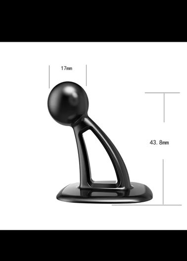 180 Degree Adjustable Adhesive 17mm Ball Head Mount Bracket for Car Dashboard Windshield Wireless Charger Magnetic Phone Holder