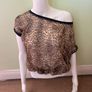 Bershka leopard print sheer top Image 2
