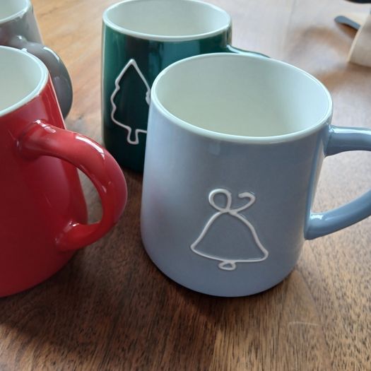 Belleek Living Christmas Doodles Mugs Set of 4