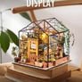 Greenhouse, DIY Miniature House Kits, Cathy's Flower House Advanced Level, 7.5 Hours, Wooden Dollhouse, Glue Free, Stress Relief Handmade Craft Kits, Birthday Gift for Women Image 9