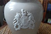 antique Royal Doulton glazed pot with cork lid