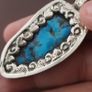 Vintage Turqouise & Brass Beatiful Desgin Pendant Image 10