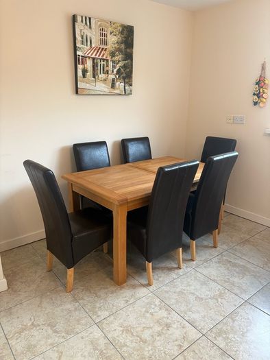 Dining table and chairs