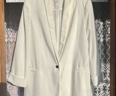 Primark White Blazer - Size 16 - Smart Casual Jacket