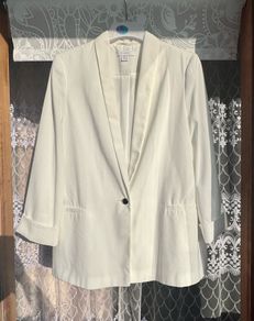 Primark White Blazer - Size 16 - Smart Casual Jacket
