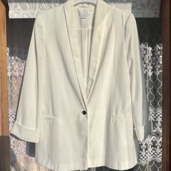 Primark White Blazer - Size 16 - Smart Casual Jacket