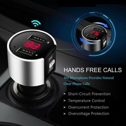Wireless Bluetooth Car Kit FM Transmitter Radio MP3 Player USB Charger Hands free Handsfree