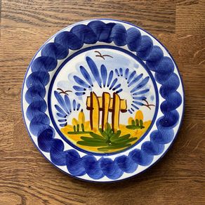 Hand-Painted Mediterranean Decorative Wall Plate 22cm