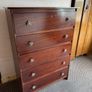 Vintage Mahogany Chest of Drawers Five Drawer Tallboy Image 2