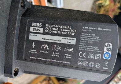 Evolution R185SMS Mitre Saw