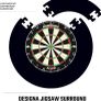 NEW SALE | Darts and Dartboard Complete Bundle Including Surround and Oche with 2 Sets of Darts, Black Image 2