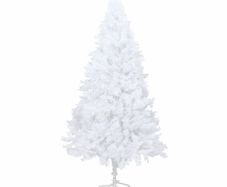 Artificial Christmas Tree with Thick Branches White 240 cm PVC