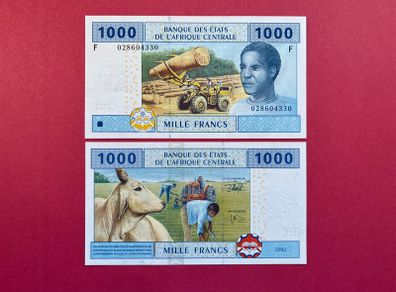 Central African States  1000 Francs. 2002. Pick 507b  ( F ) Equatorial Guinea  ( Uncirculated )