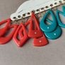 Vintage Colorful Geometric Earrings X 6 Image 5
