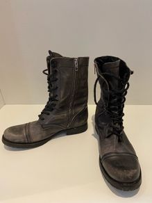 All Saints Distressed Leather Boots Size EU41/UK8