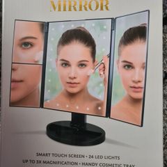 24 LED Touch Dimmable 3 Way Makeup Mirror with 2 & 3x Magnification