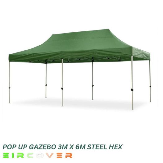 Gazebo Marquee Steel Hexagonal Frame 40mm 3m x 6m