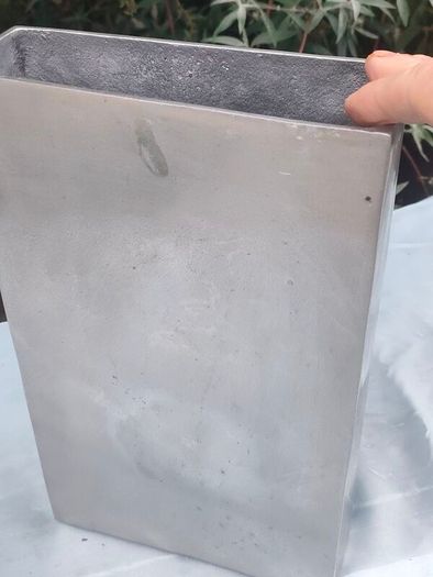 Large Modernist Polished Metal flower vase