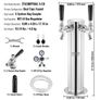 Kegerator Tower Kit, Dual Taps Beer Conversion Kit, Stainless Steel Keg Beer Tower Dispenser with Dual Gauge W21.8 Regulator Image 2