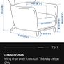 IKEA Wing Armchair with footstool Image 8