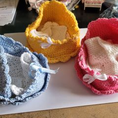 Miniature baby doll beds / bassinetts - handmade