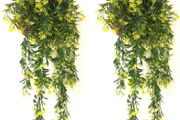 NEW SALE |  2 PCS Artificial Hanging Plants Plastic Plants Fake Plants for Indoors Trailing Plants for Hanging Baskets for Indoor Outdoor Garden Wedding Party Decoration