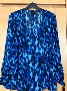 Ladies Shades Of Blue  Blouse