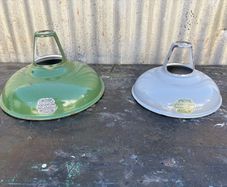 Vintage Coolicon industrial factory shades X2