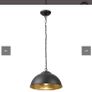 Black metal pendant light Image 2