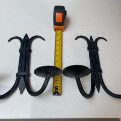 cast iron candle stick holders