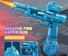 New USB Recharable Electric Water Gun Pistol With light Sprays Flame Effect Continuously High-pressure High-speed Powerful Outdoor Water Gun Toys