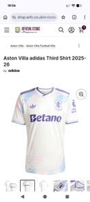 Genuine Adidas Aston Villa 25/26 Third Kit