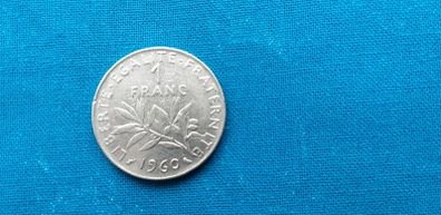 1 franc Semeuse, nickel, strike medal 1960 Paris  VG10 (with larger zero rare coin)