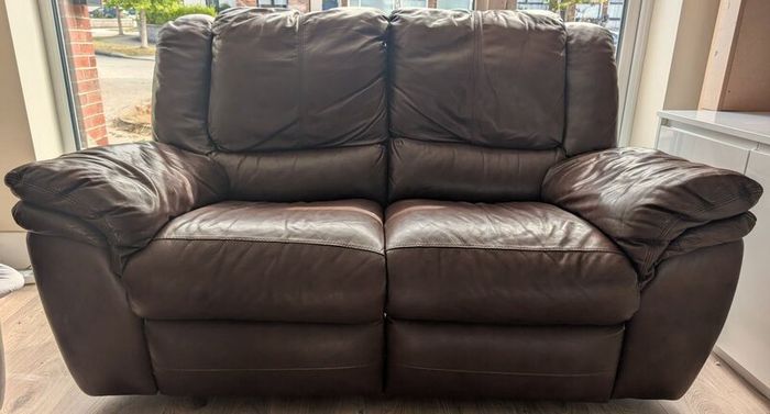 Genuine Italian Leather 3-Piece Reclining Suite