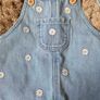 Flower Denim Dungarees & Sun Hat Image 2