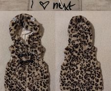 Next Faux Fur Hooded Gilet Jacket