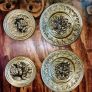 Set of 4 1960s brass wall plates Image 3