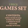 Traditional Wooden Games 5 Piece Set Image 2