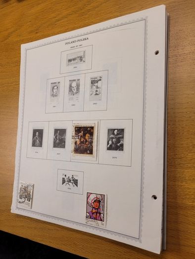 Poland 1946 -1983  Minkus Stamp album pages partially filled
