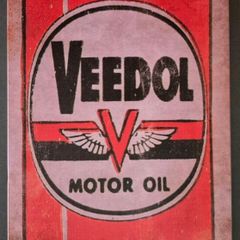 Vintage Style  Metal Sign. Veedol motor oil.