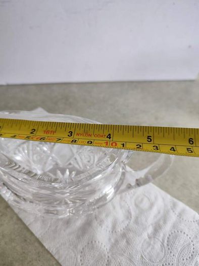 Vintage Bohemia Hand Cut Lead Crystal 24% Au Plomb Czechoslovakia  Cream or milk jug
