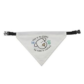 PERSONALISED Pet Bandana - white with you photo image or text