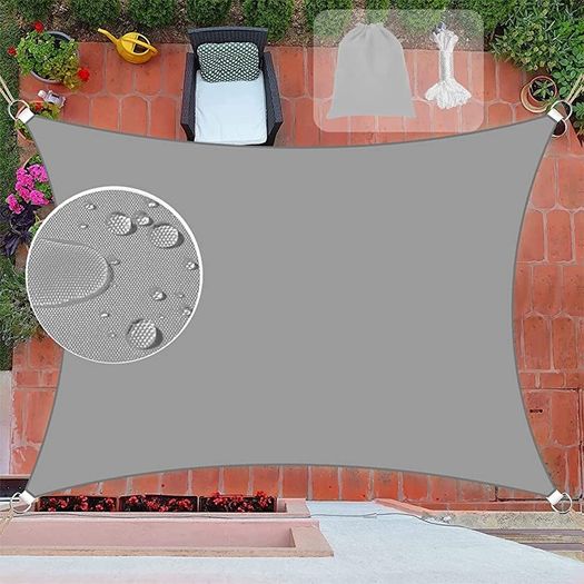 Sun Shade Sail Waterproof Rectangle UV Block 98% Patio Canopy Outdoor with 4 Ropes Sun Sail Shades for Garden/Yard/Beach/Pool/Terrace/Balcony 2x3m MULTIPLE COLOURS AVAILABLE (FREE POSTAGE)
