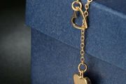 Long Necklace with Heart Charms